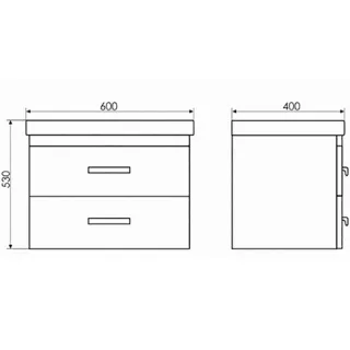 Тумба с раковиной Comforty Никосия 00-00008853 60 см Дуб темный